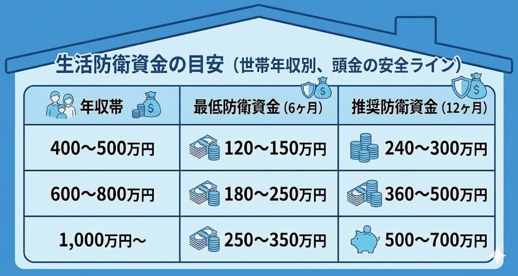 生活防衛資金の目安:住宅ローンの頭金