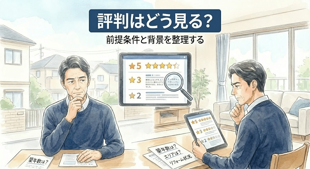 テラスオファーの評判や口コミを冷静に判断するための考え方イメージ