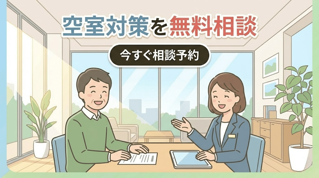 空室対策の無料相談を促すイメージ