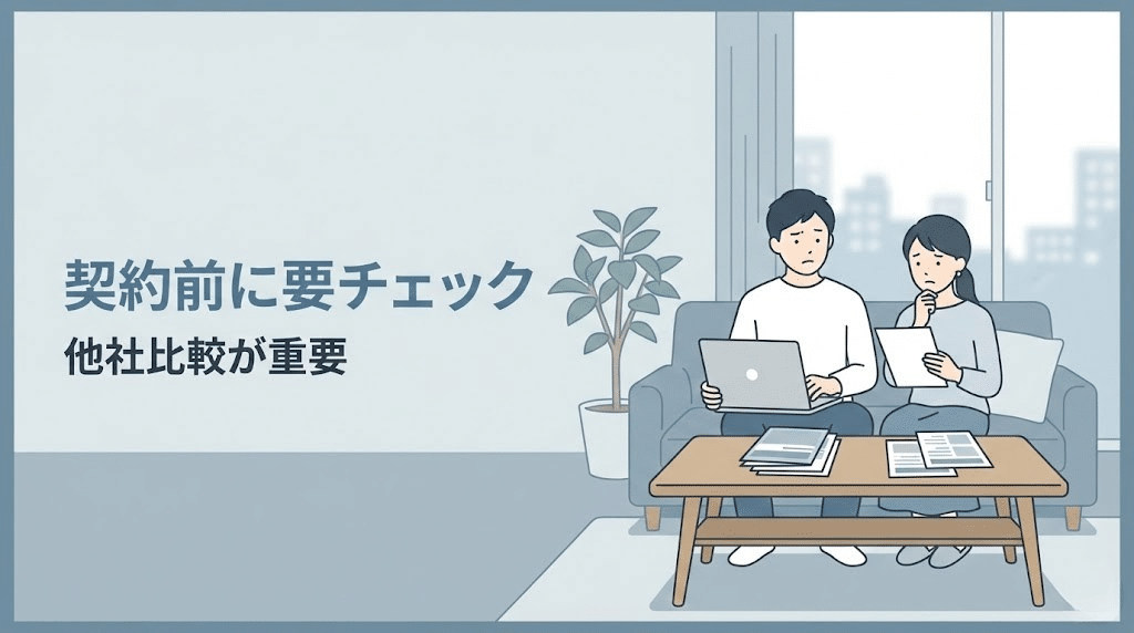住宅会社比較で悩む夫婦のイメージ