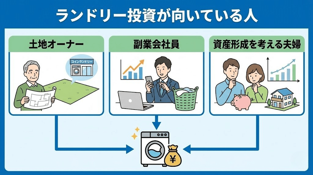 ランドリー投資に向いている人の人物イメージ