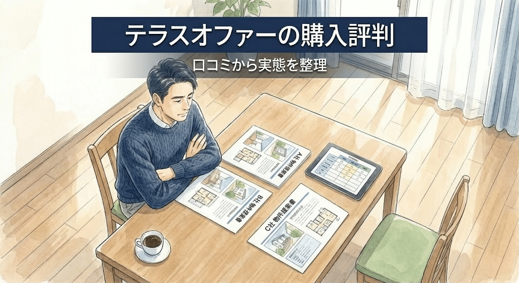 テラスオファーの購入評判を口コミから整理するイメージ
