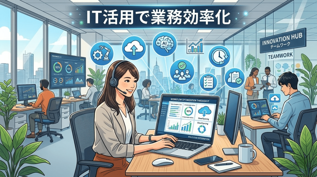 ITツールによる業務効率化のイメージ