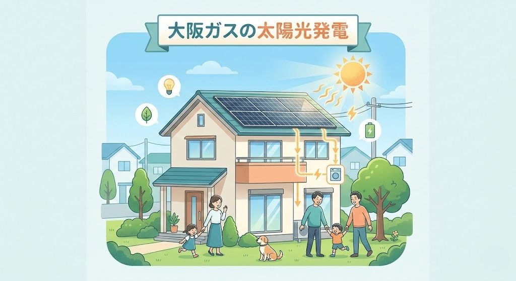 大阪ガスの太陽光発電サービスのイメージ