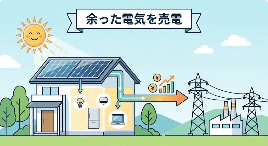 太陽光発電の売電イメージ
