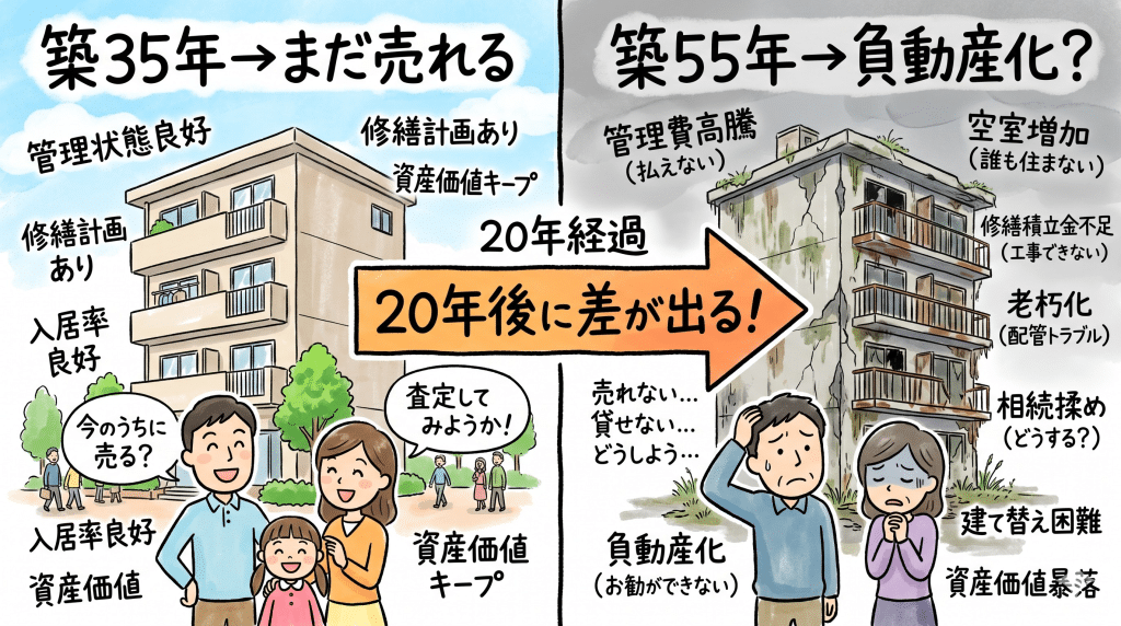 築年数の違いによる将来の差