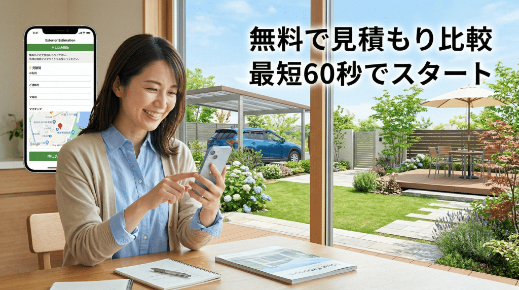 外構見積もりを申し込むイメージ