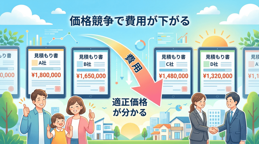 外構費用が下がるイメージ