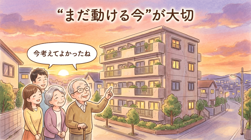将来に向けて前向きに実家問題を考える家族