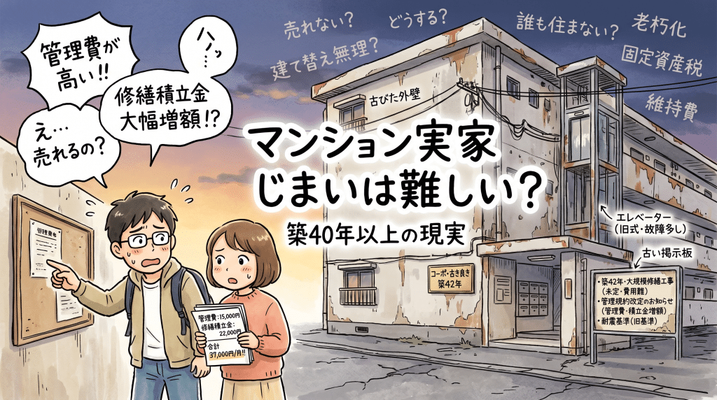 築古マンションの管理費や老朽化問題